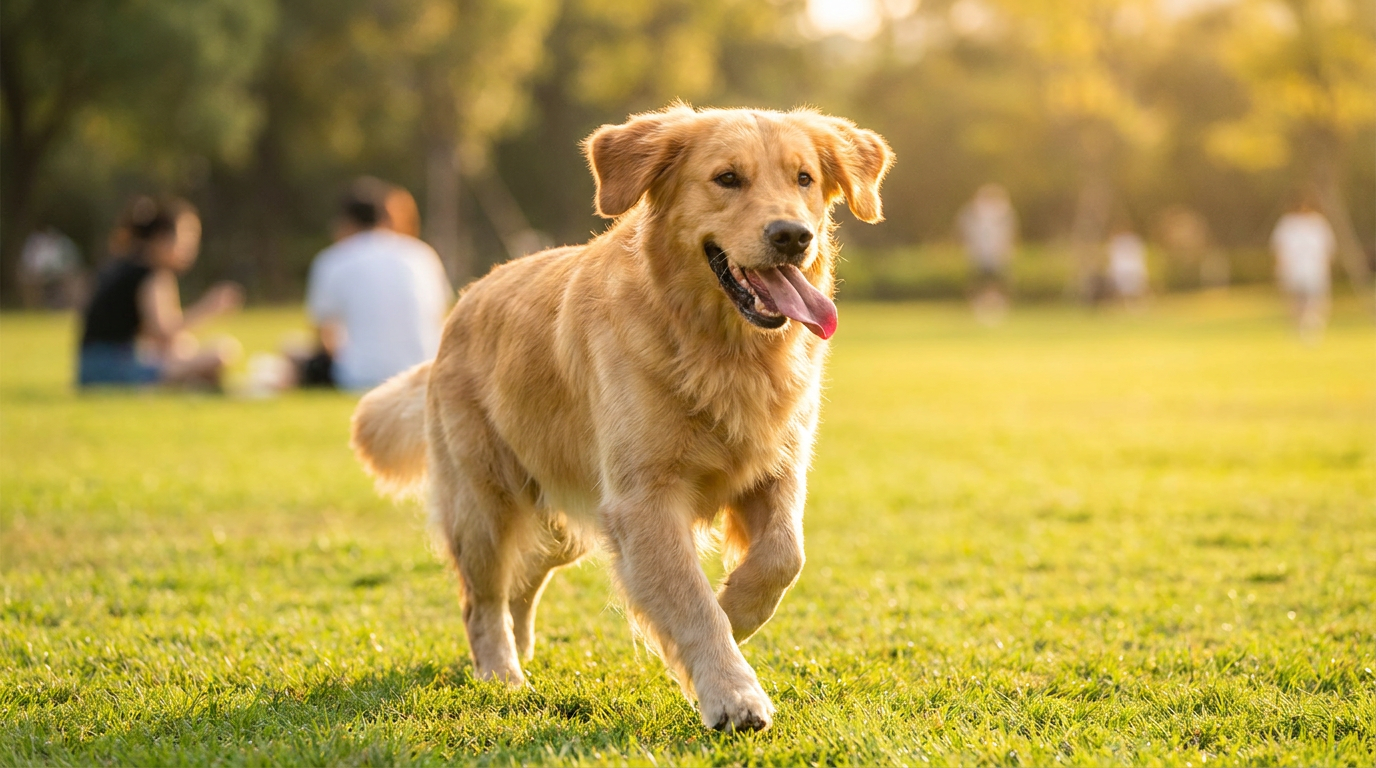 Happy, active dog