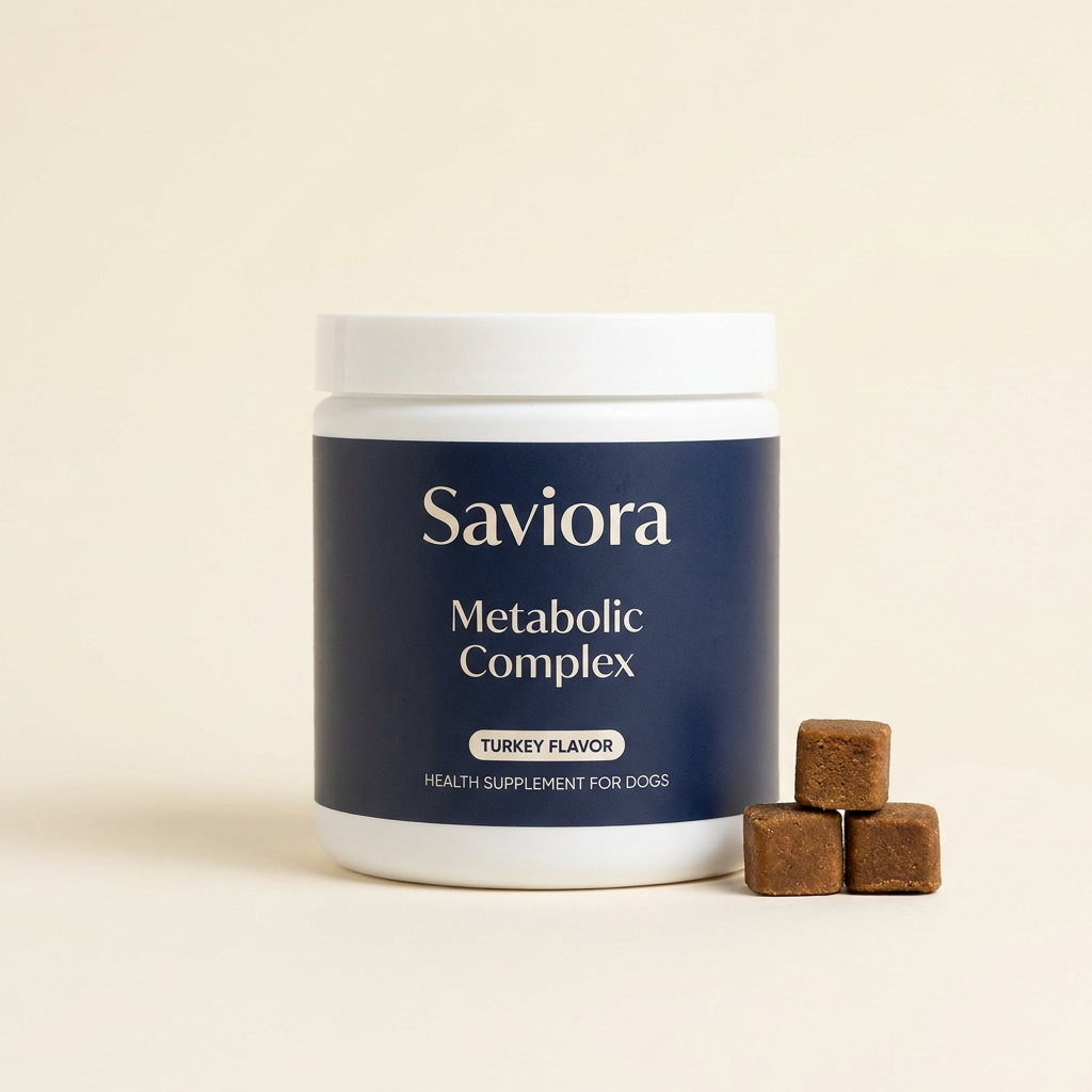 Saviora Metabolic Complex jar and soft chews