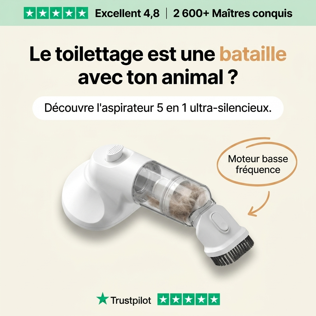 Toilettez votre animal.
Sans le stresser.