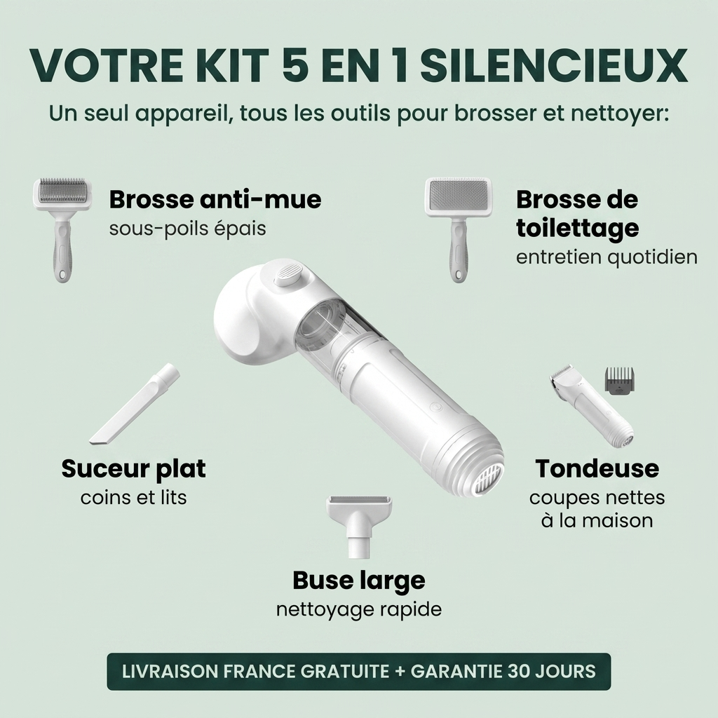 Cinq outils dans un seul manche silencieux