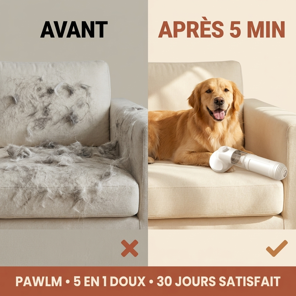 Les poils finissent dans le bac, jamais sur votre intérieur