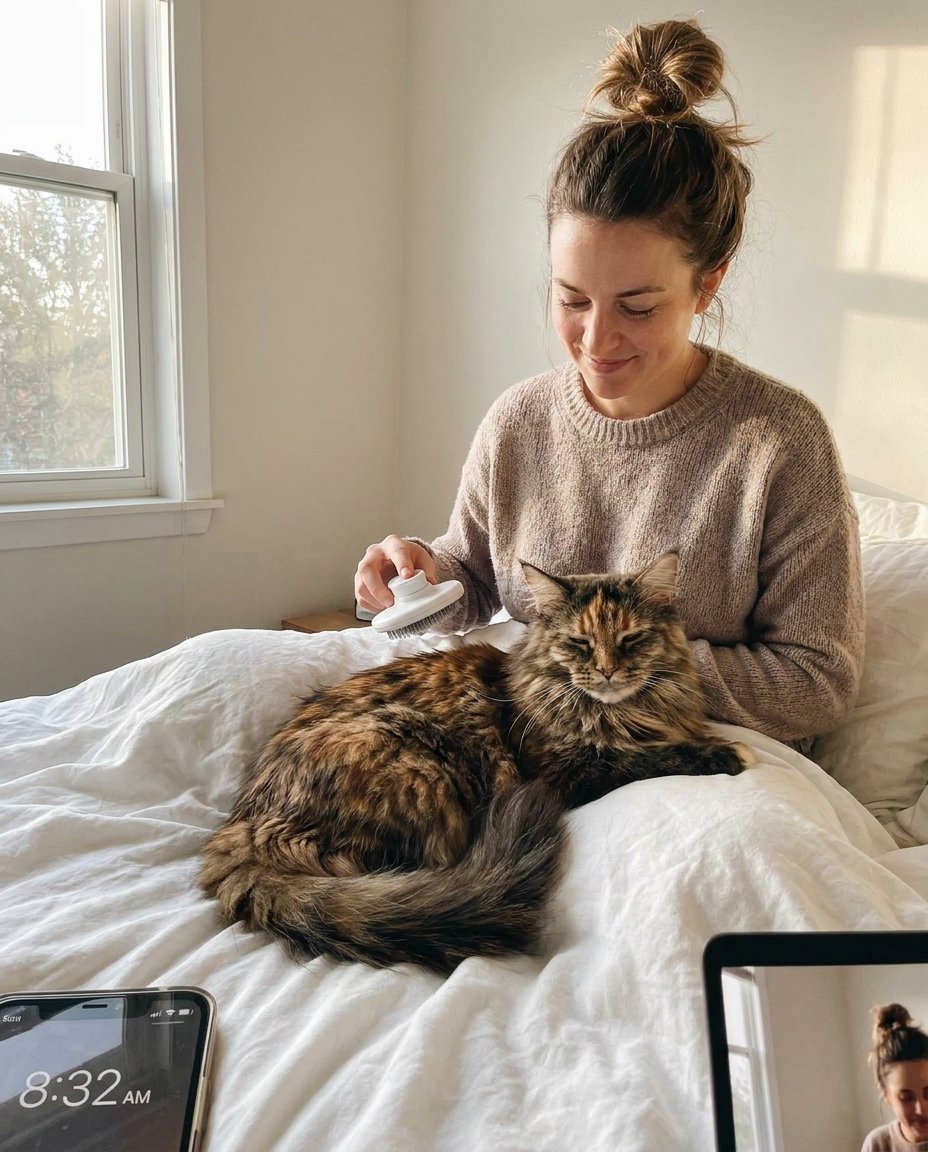 Maine Coon ronronne — première fois que ça arrive