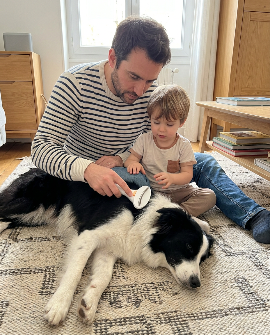 Border Collie + sous-poil = ENFIN gérable