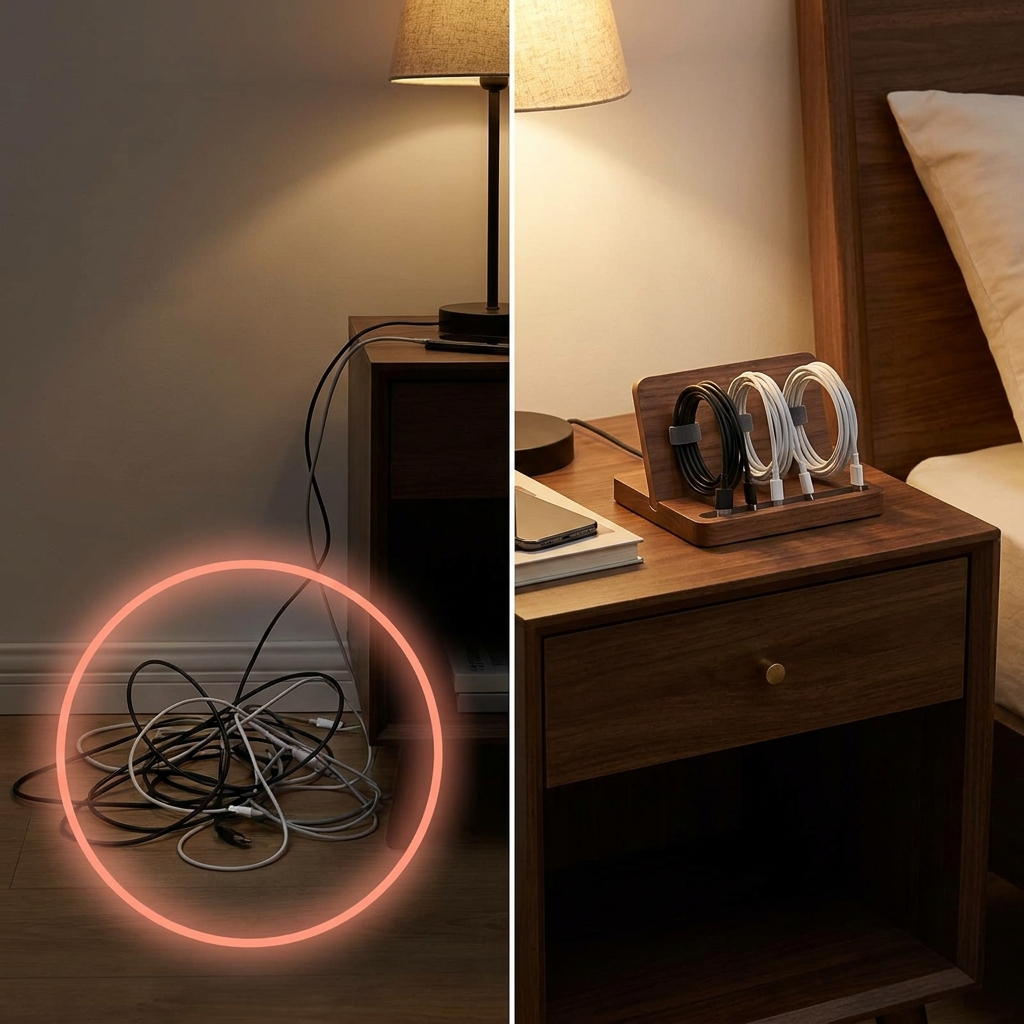 Tus cables siempre a mano: se acabó pescar el cargador detrás del mueble.