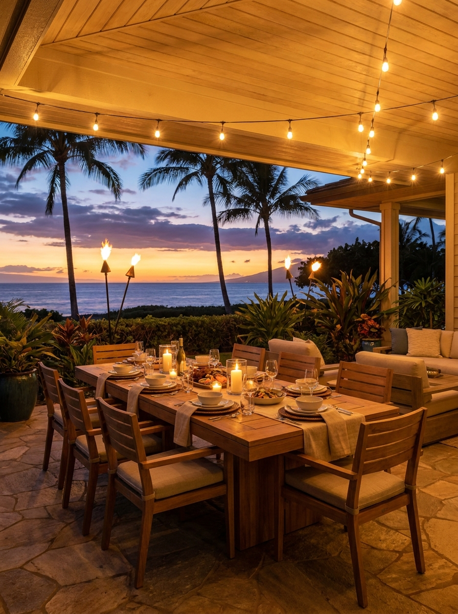 Lanai at dusk