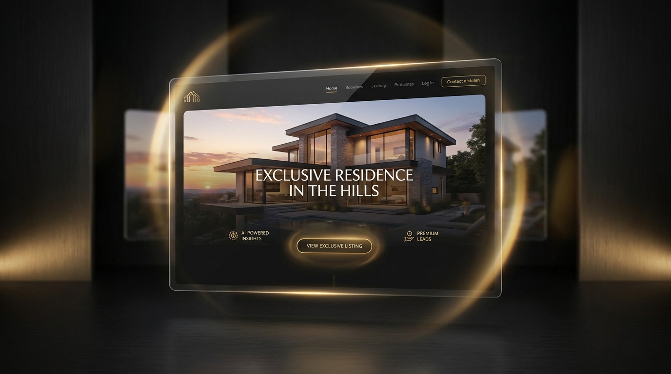 An AI-generated real-estate listing and lead-capture page