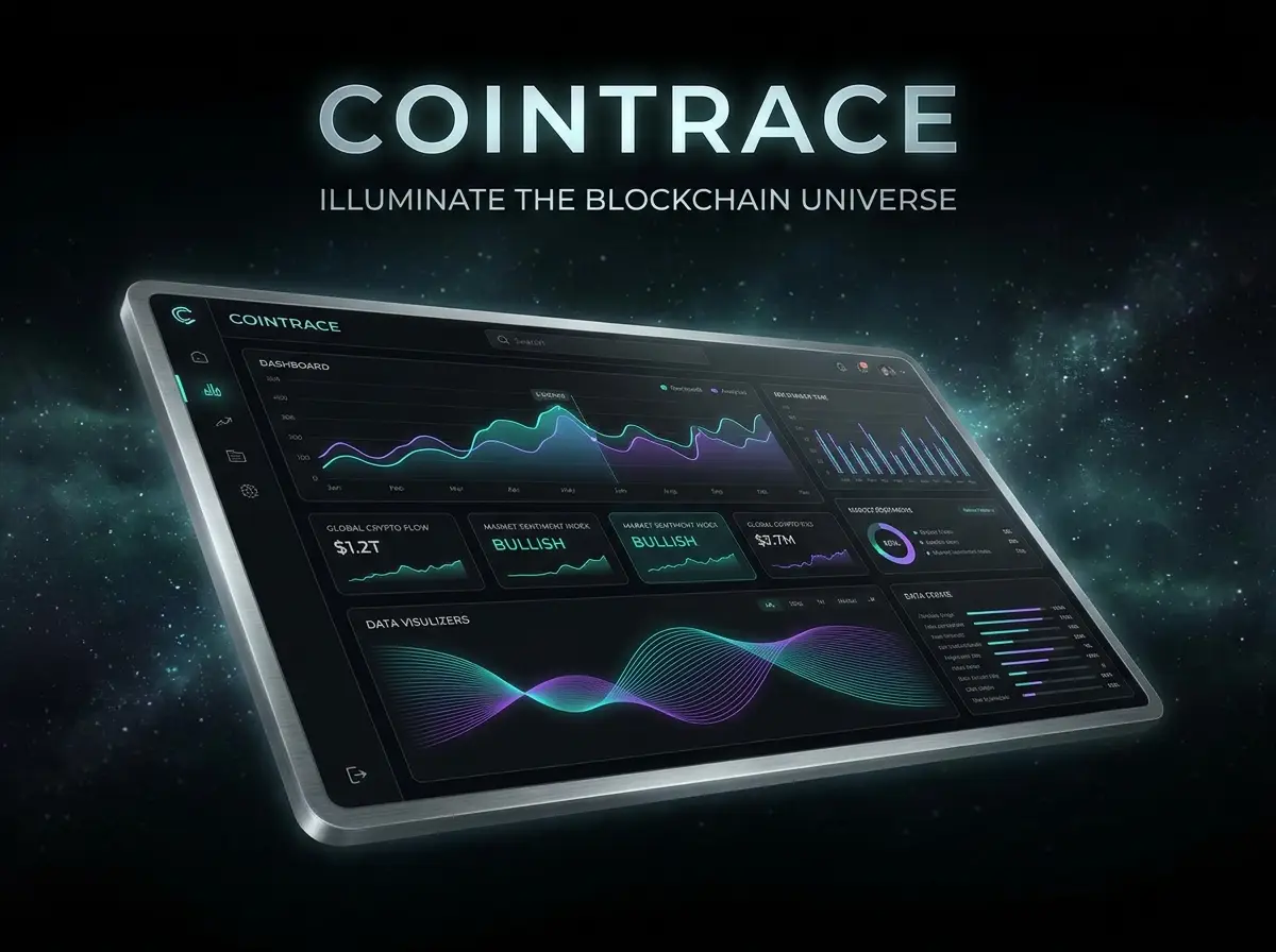 Cointrace crypto dashboard ad concept