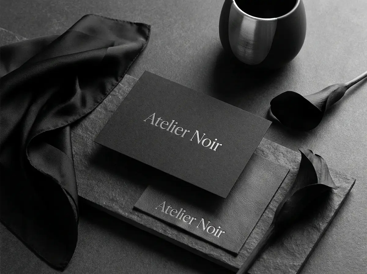 Atelier Noir fashion logo concept