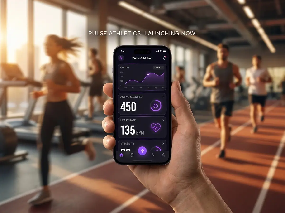 Pulse Athletics app ad concept