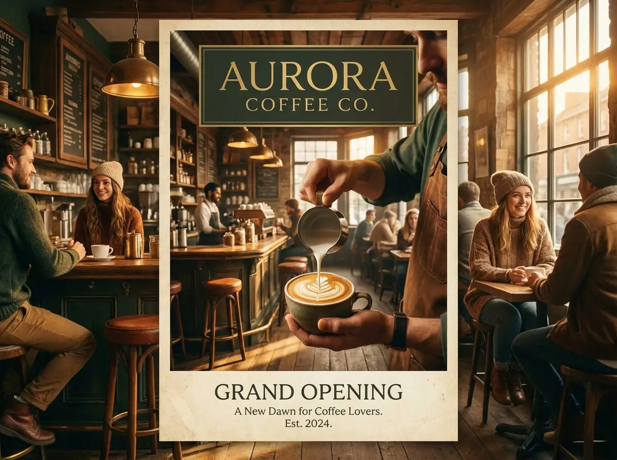 Aurora Coffee grand opening concept