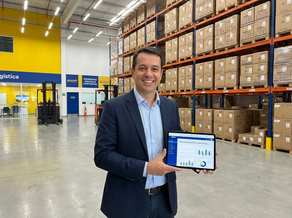 Fornecedor preparando entrega