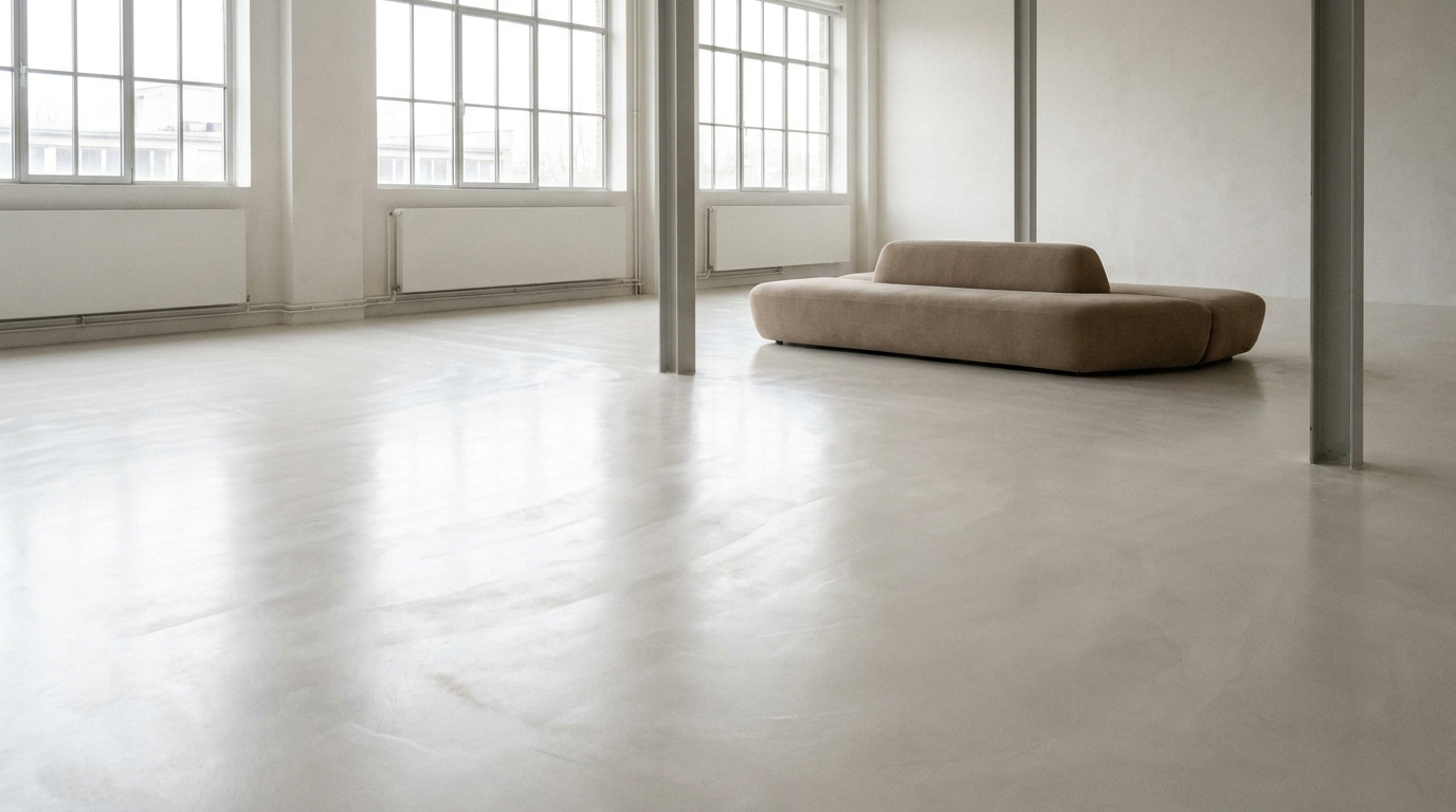 Minimalist Loft — Polished Chalk Floor