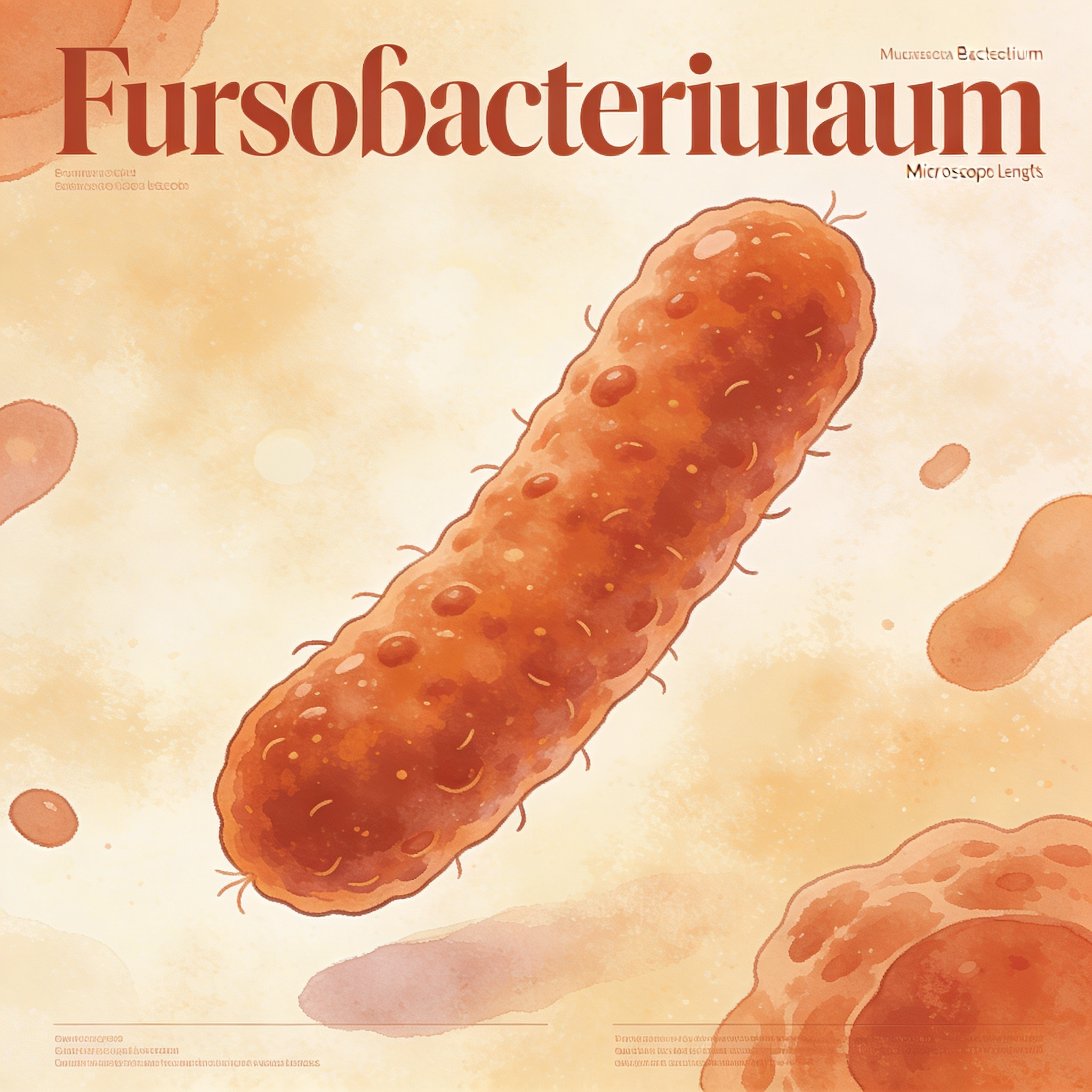 Illustration éditoriale Fusobacterium nucleatum