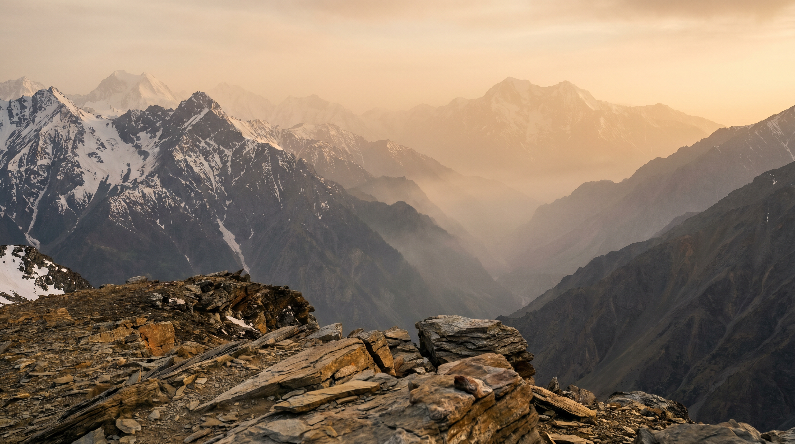 Hindu Kush bergen bij zonsopkomst