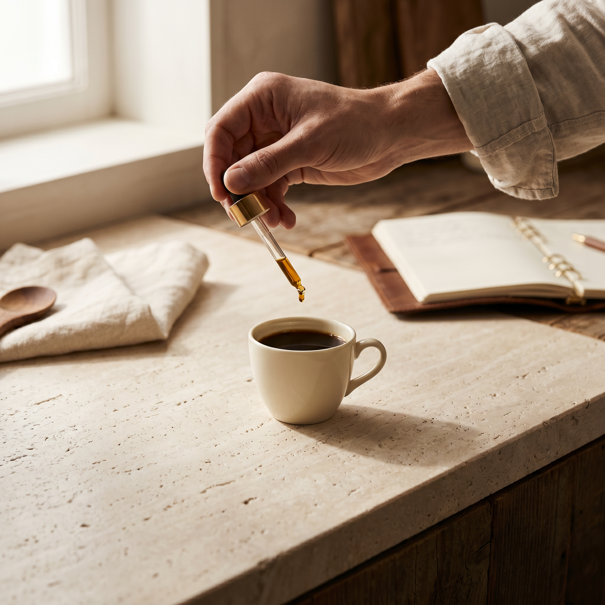 OERVA pipet boven espresso