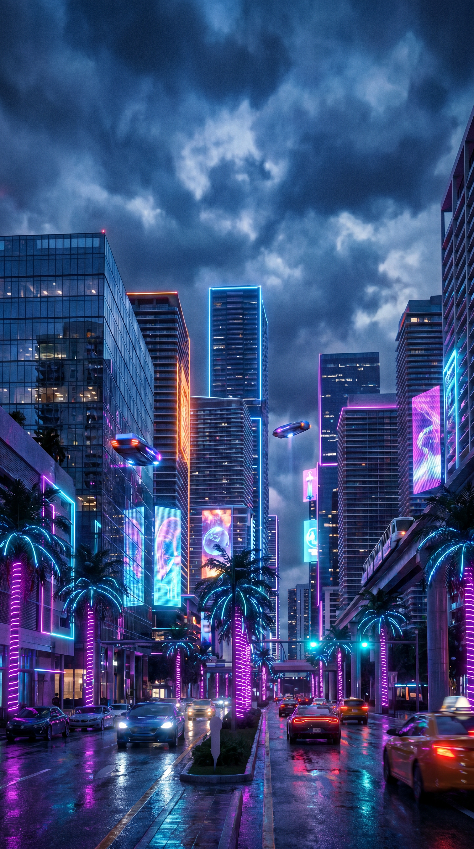 Miami OOH advertising — cinematic skyline
