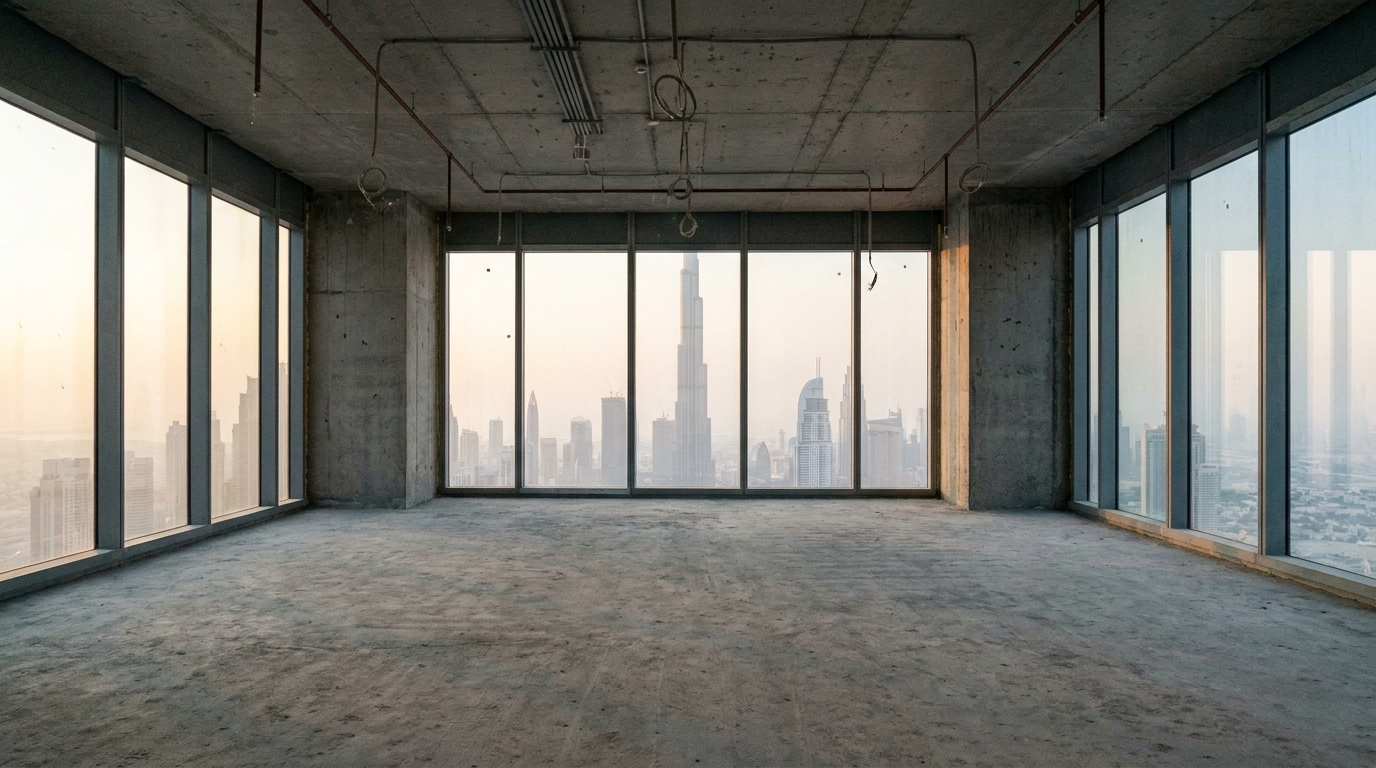 Empty concrete shell