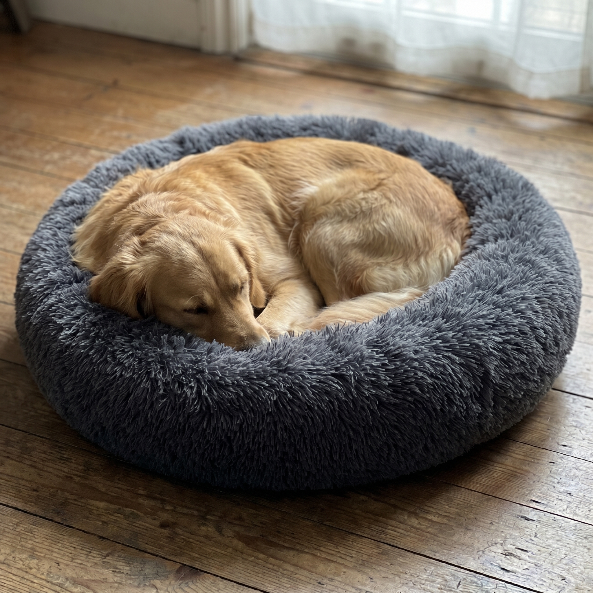 Calm dog at home