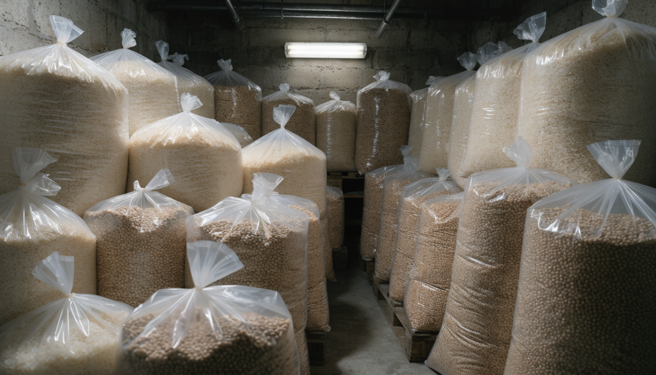 Emergency food stockpile with only rice and beans — missing fats and variety