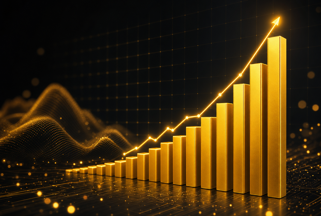 Chart art showing Zcash mining daily revenue trending upward