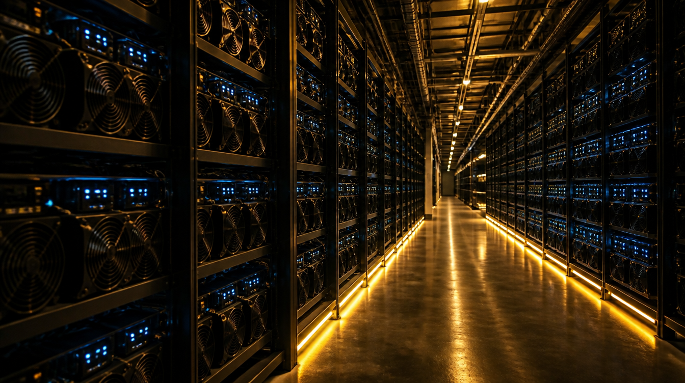 OneMiners hosting facility where purchased mining equipment is deployed