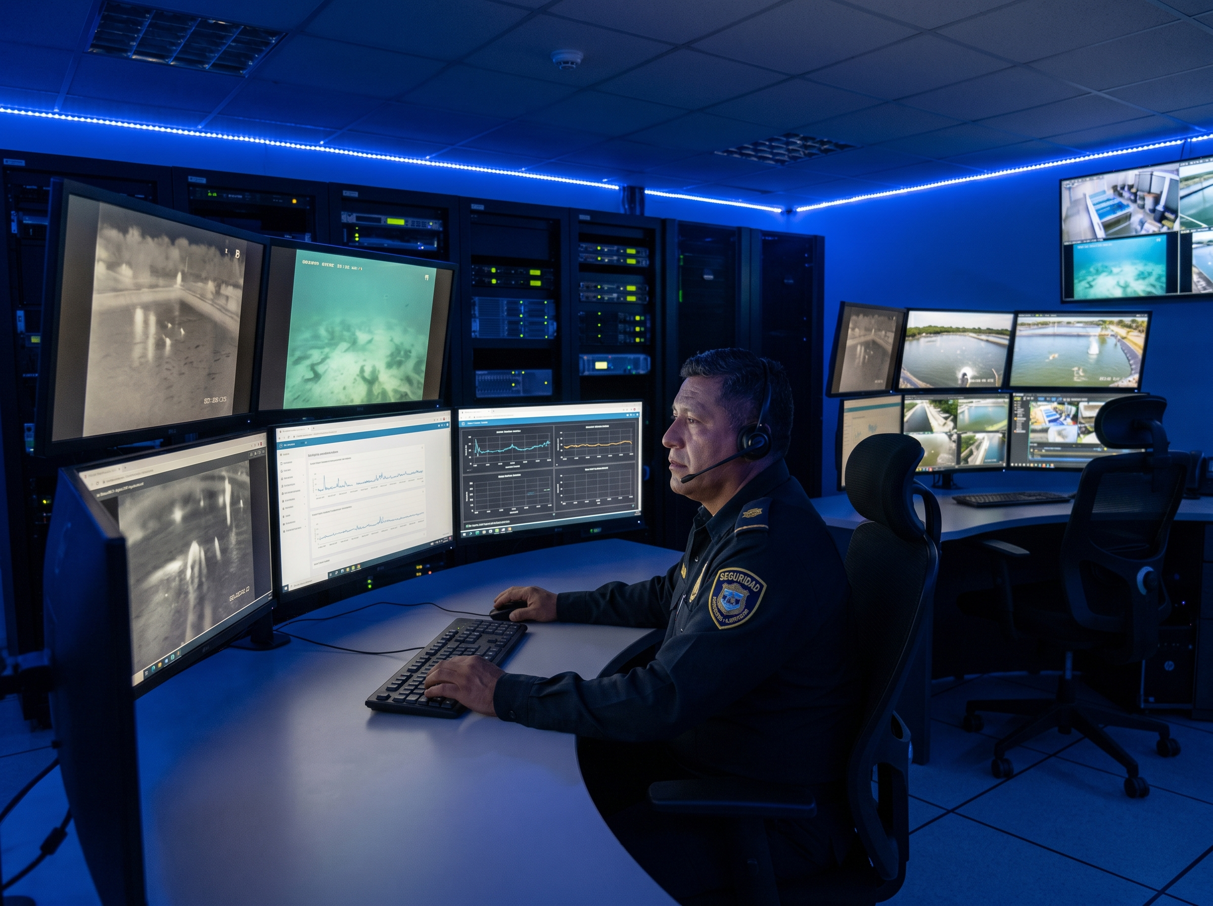 Centro de control de seguridad con IA
