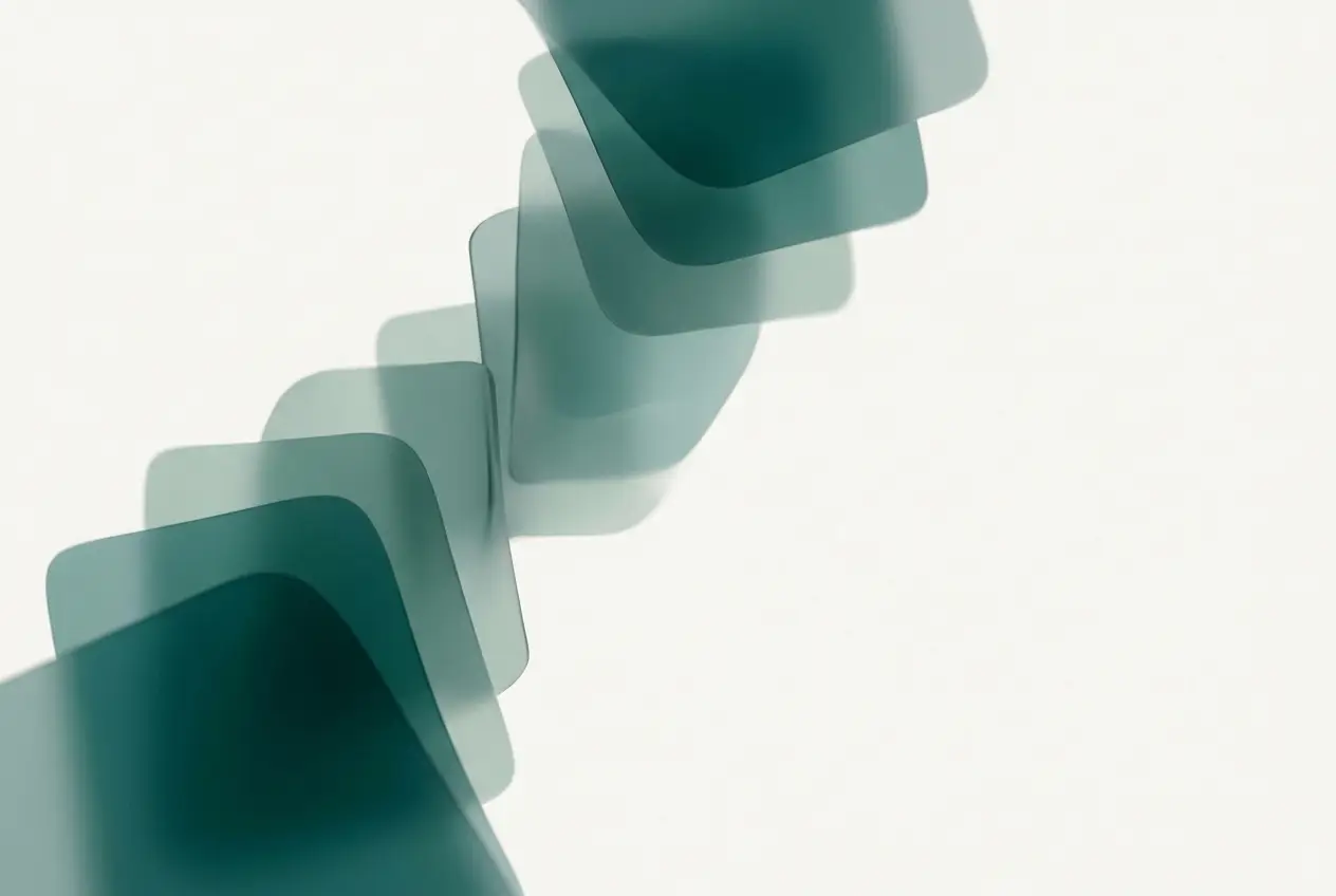 Abstract layered planes evoking learning and development