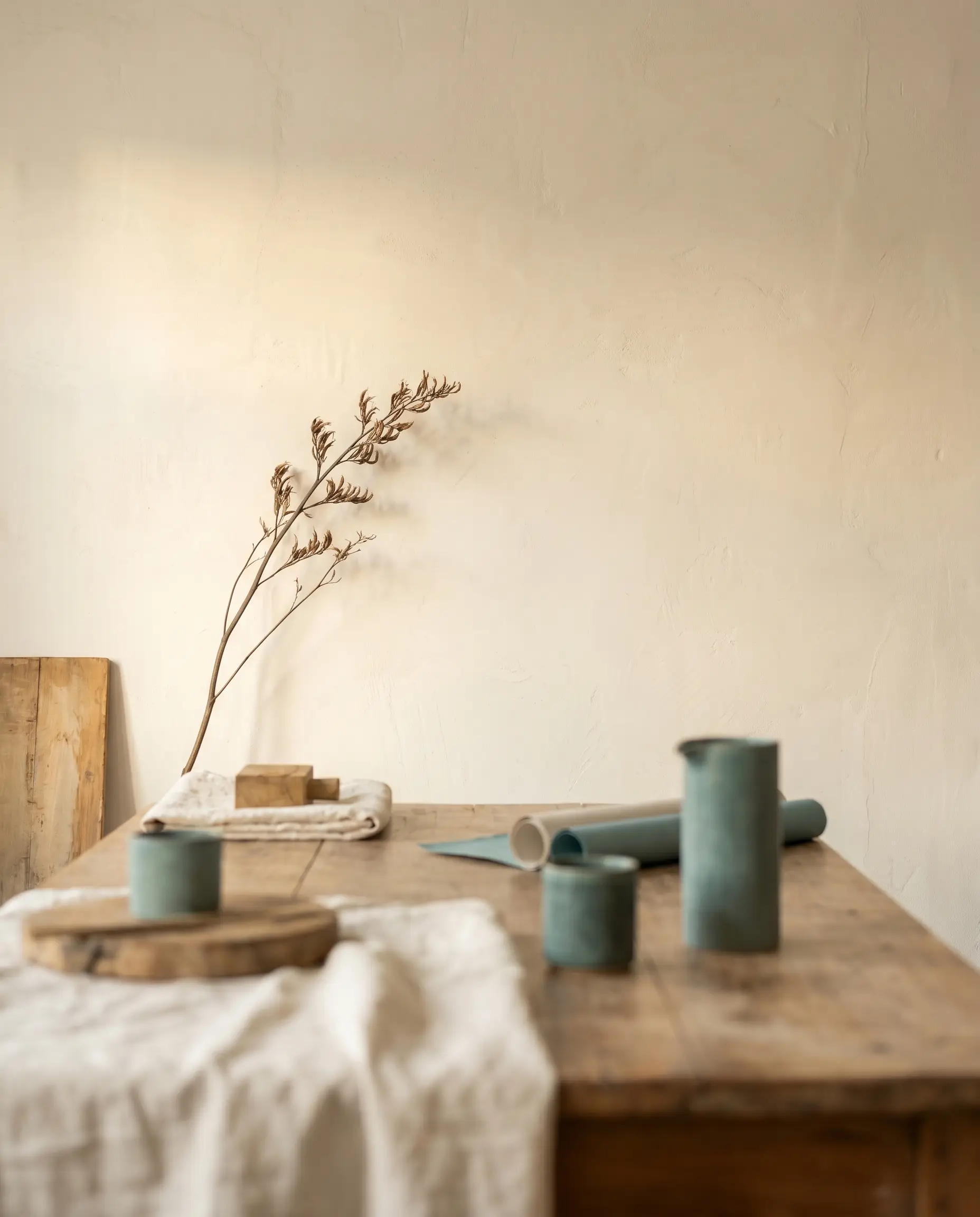 Atmospheric image of a refined creative studio environment