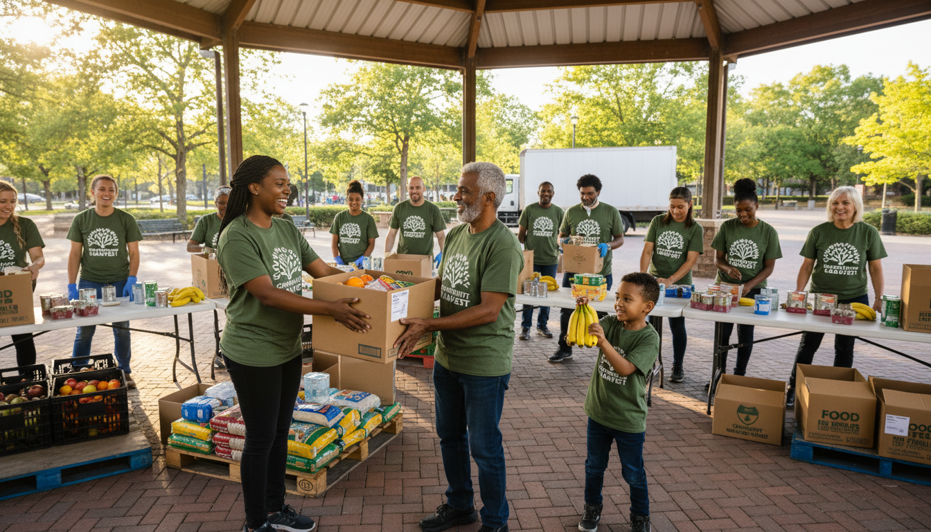 Volunteers serving the community
