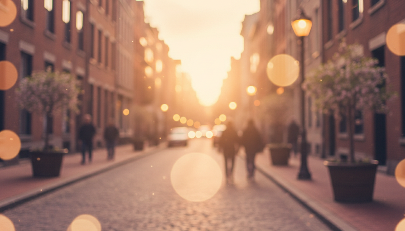 City at golden hour