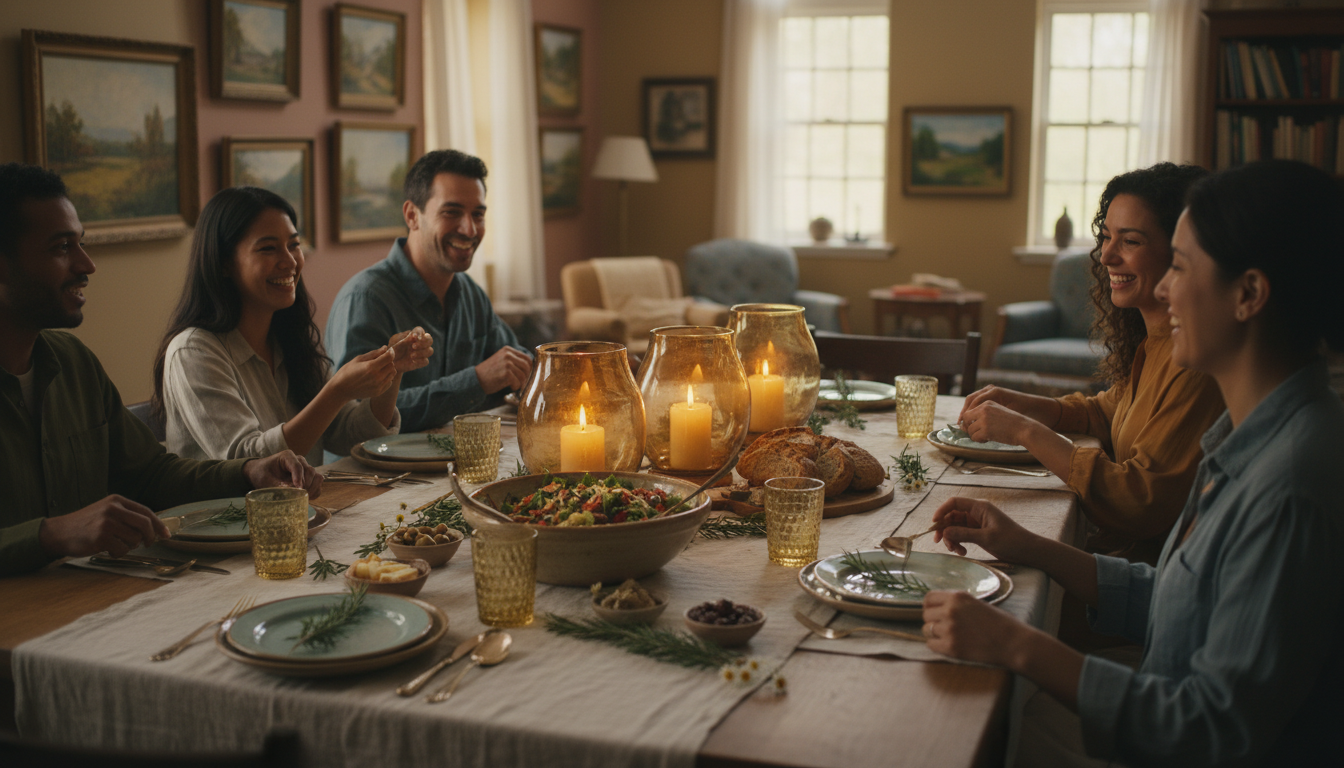 A welcoming lunch table