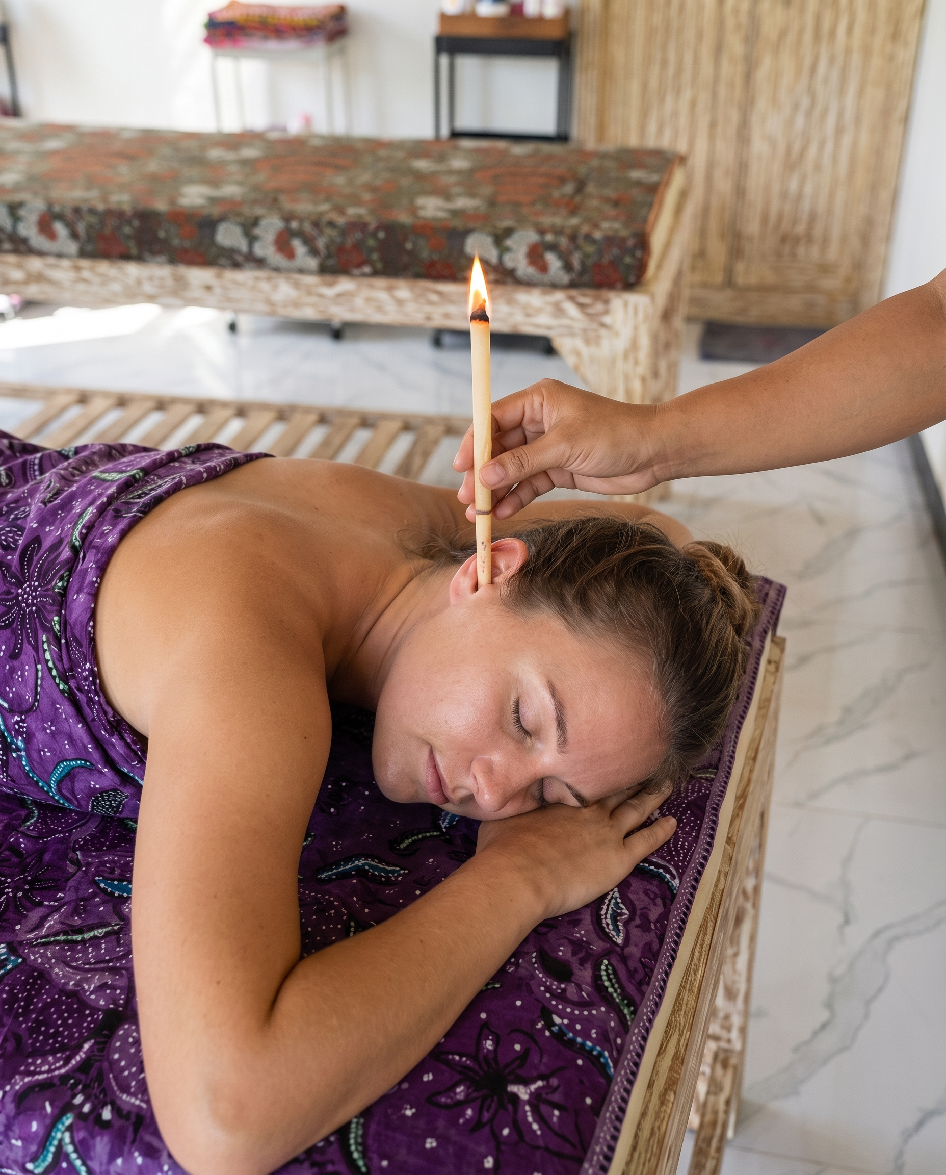 Ear candle treatment