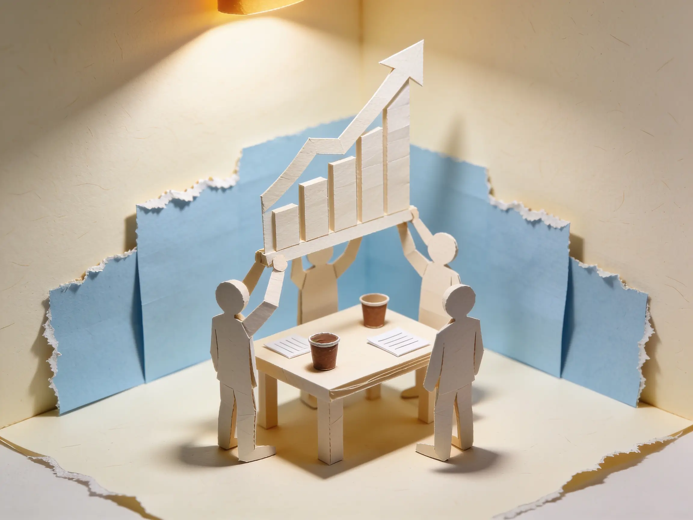 A small growing team discussing their first marketing hire