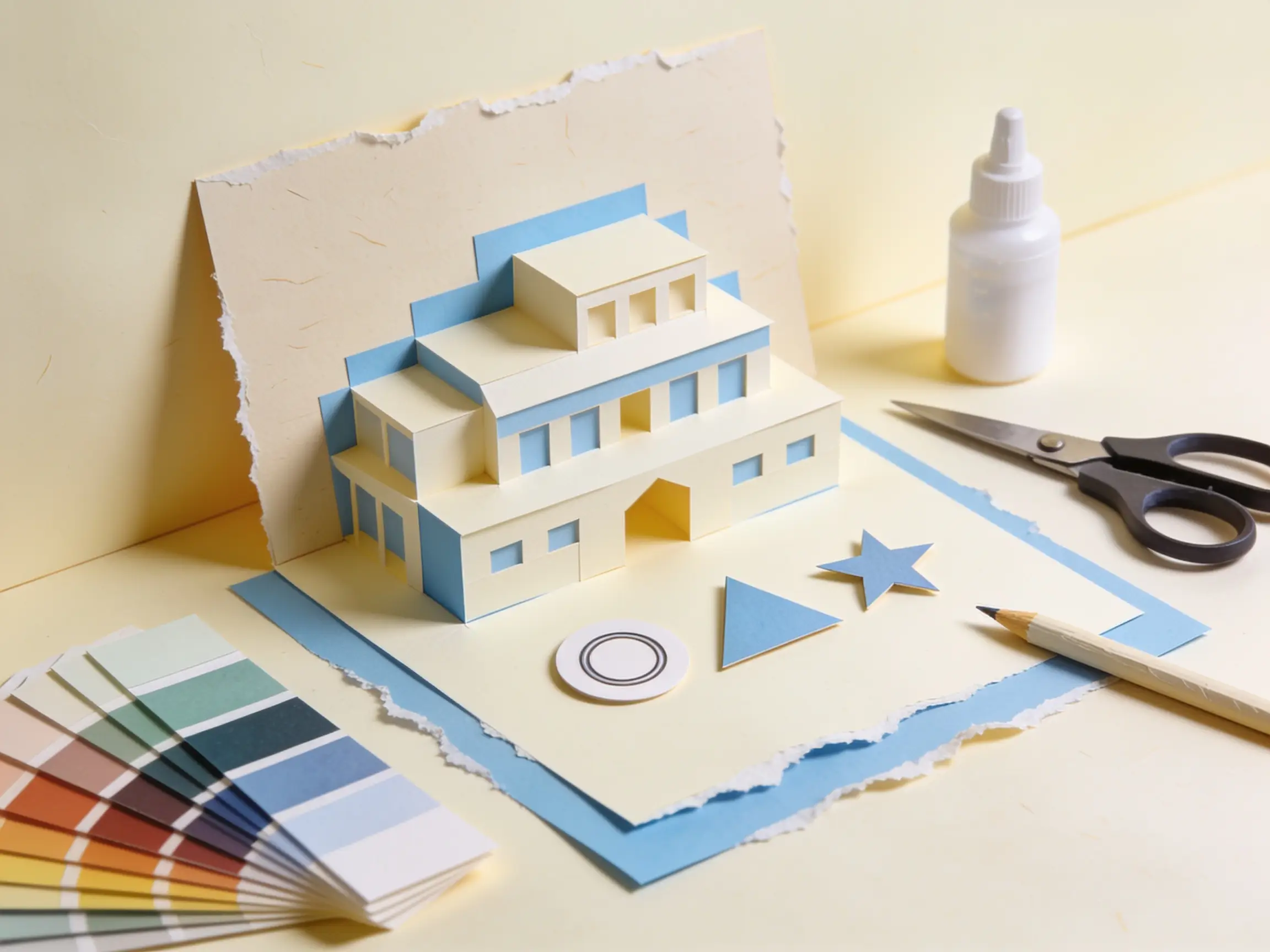 Brand design mood board with typography and colour palettes
