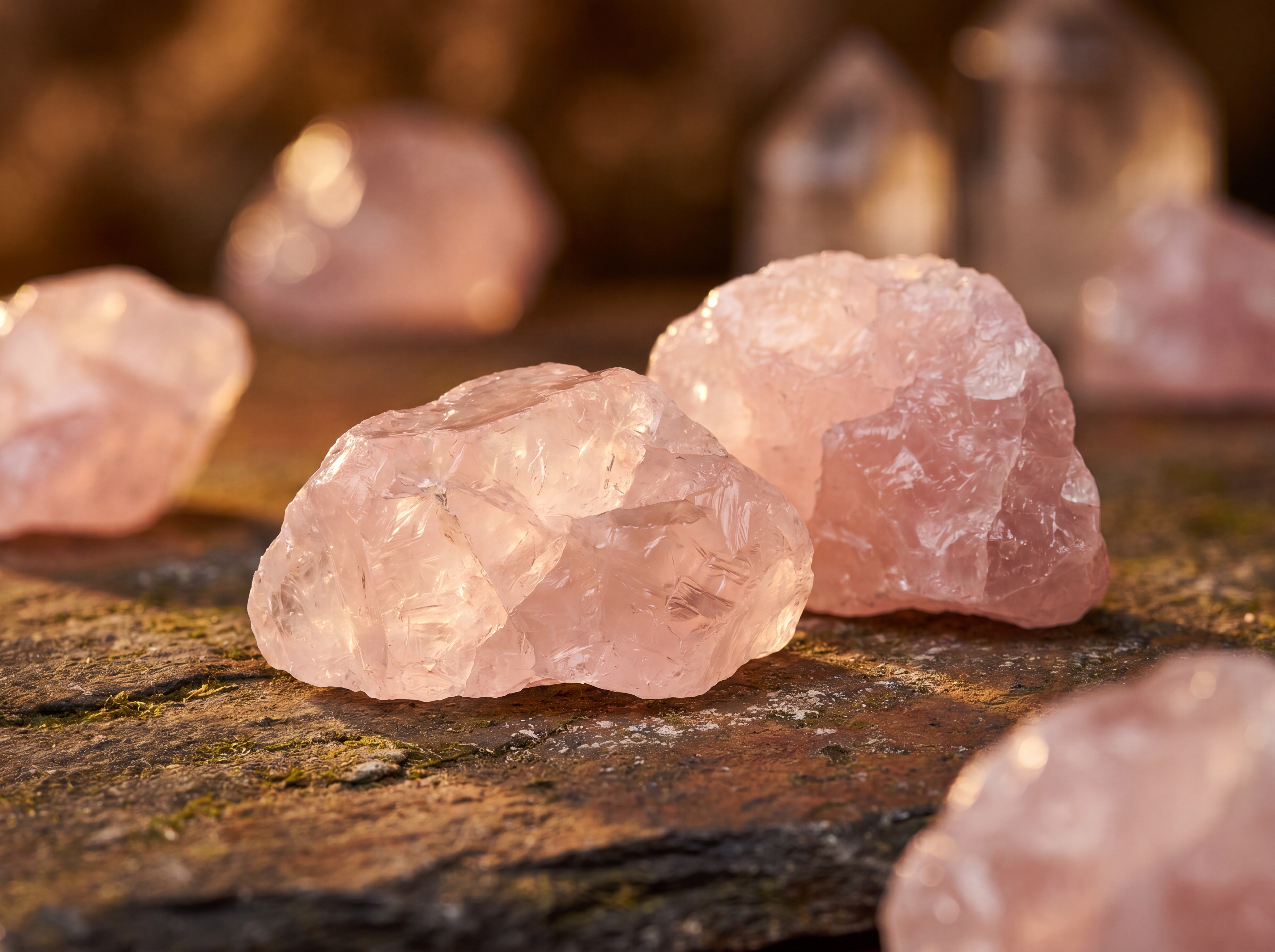 Rose Quartz crystals