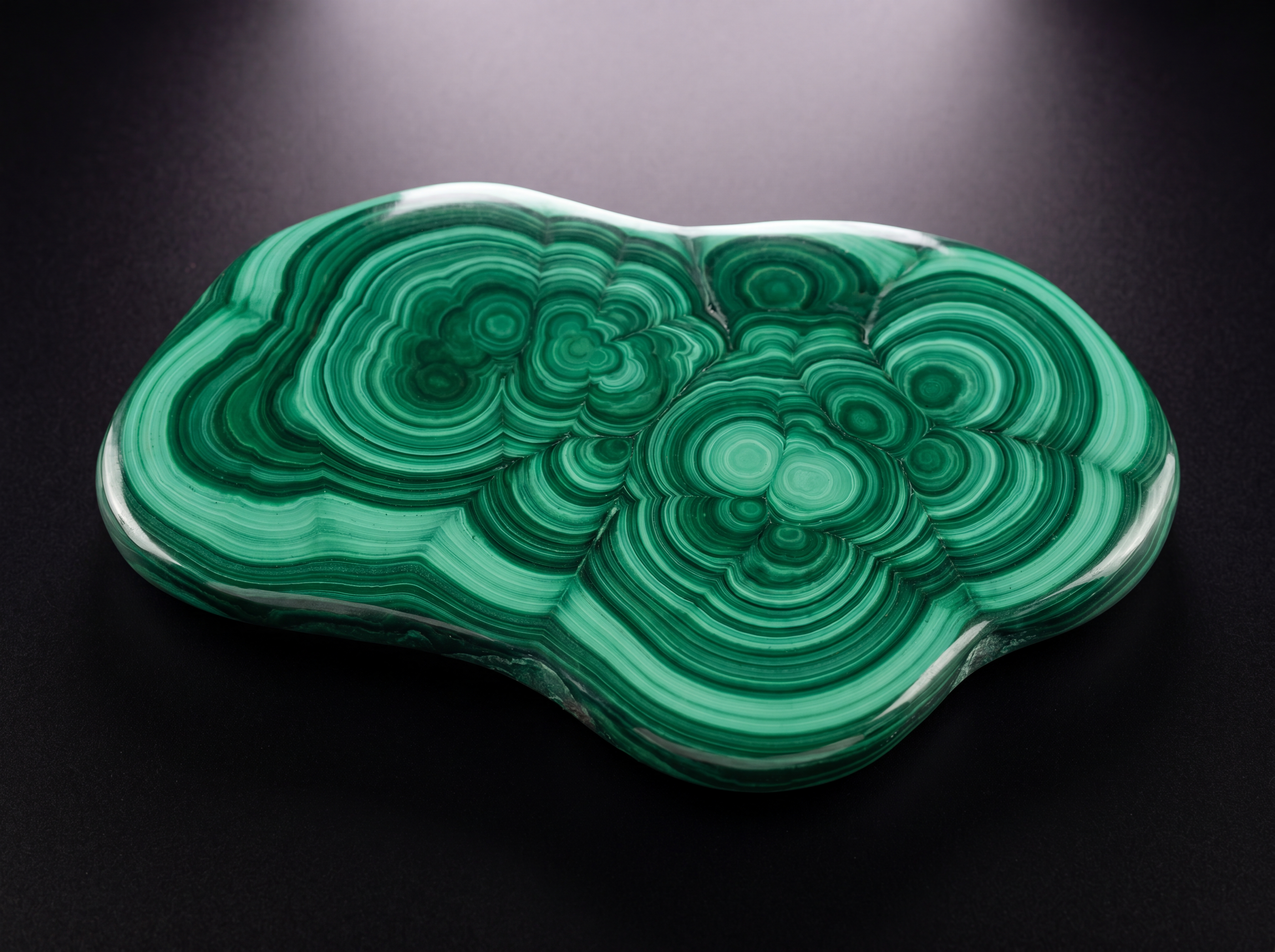 Malachite slab