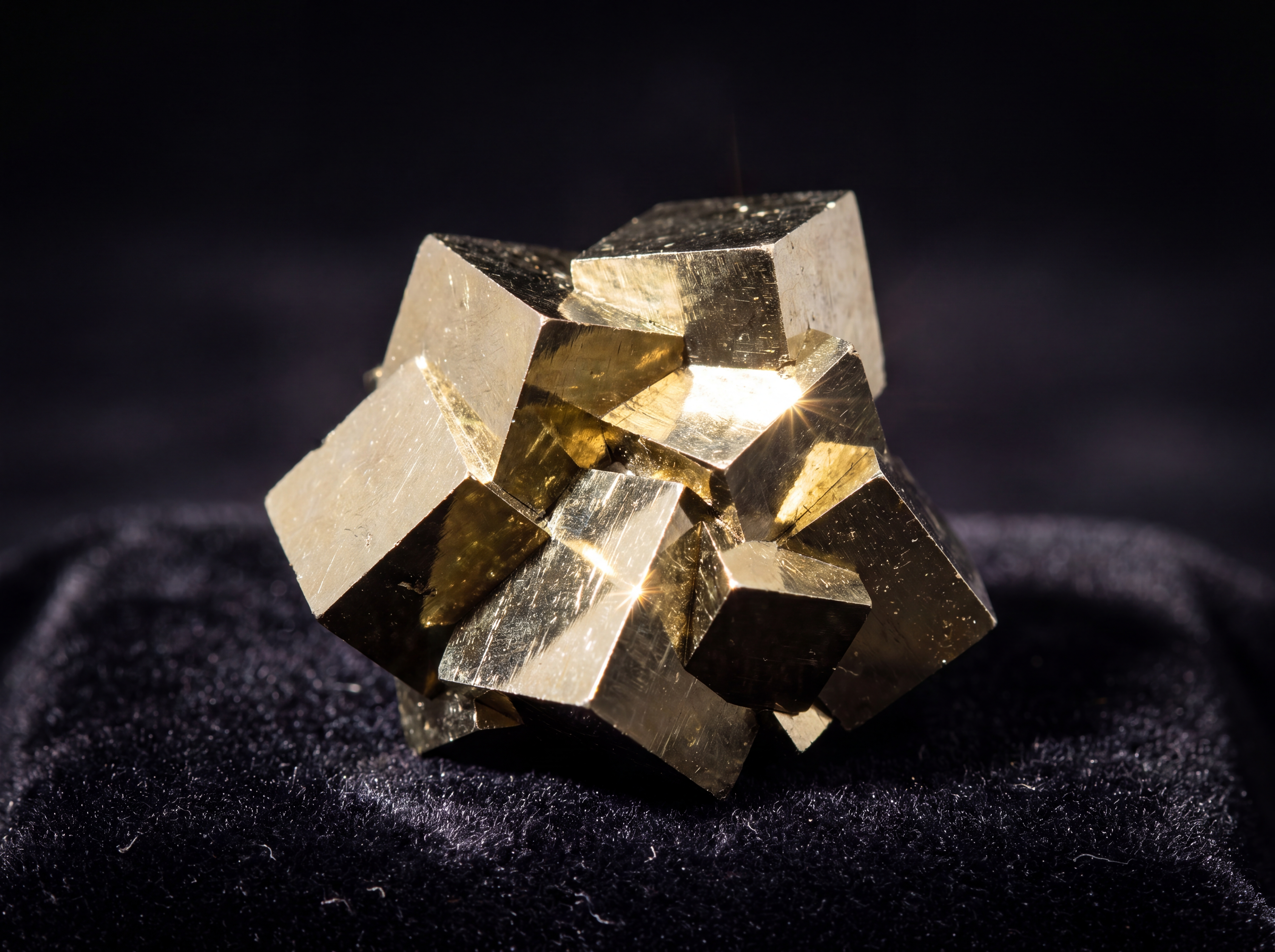 Pyrite cubic cluster