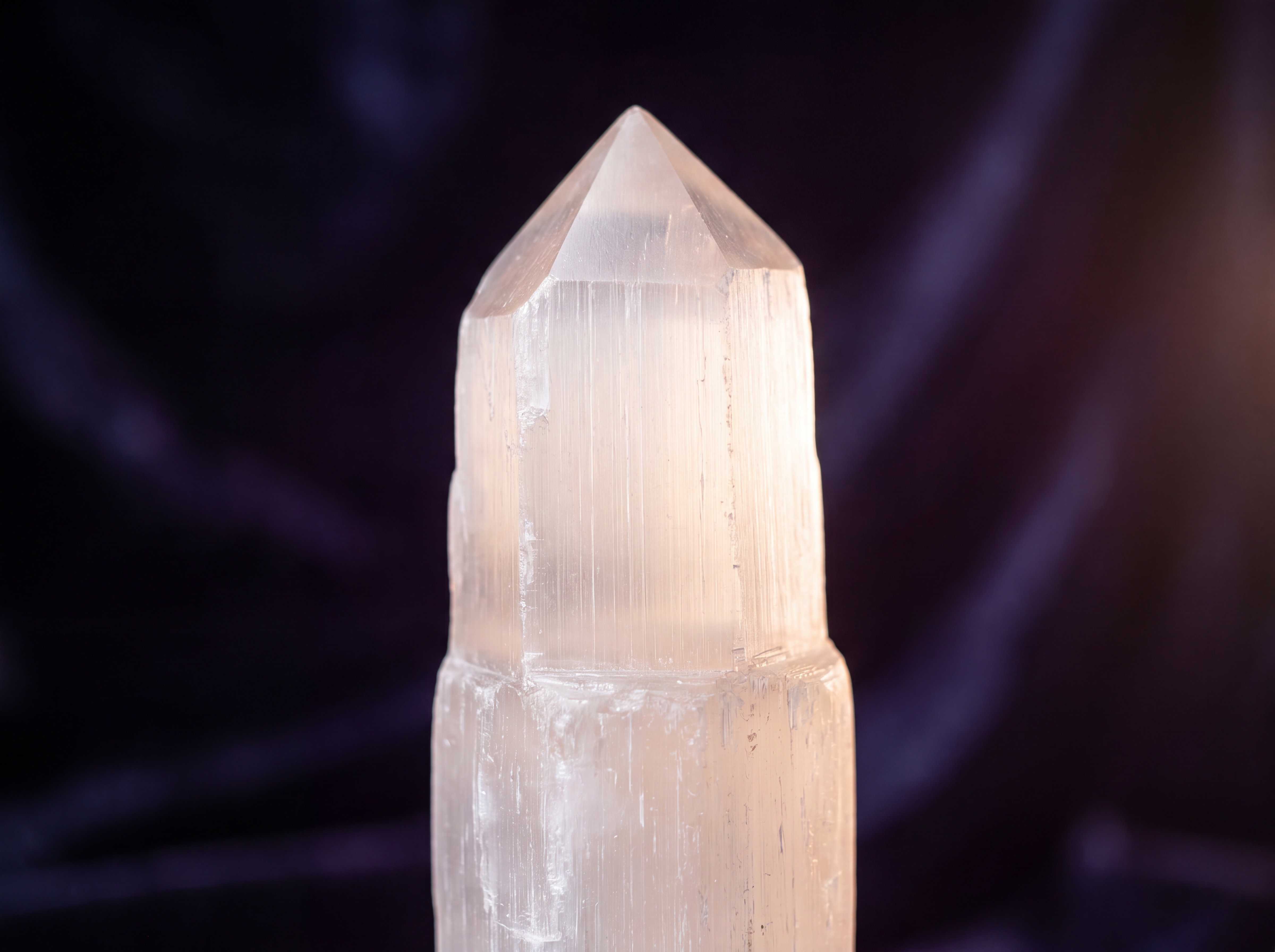 Selenite tower wand
