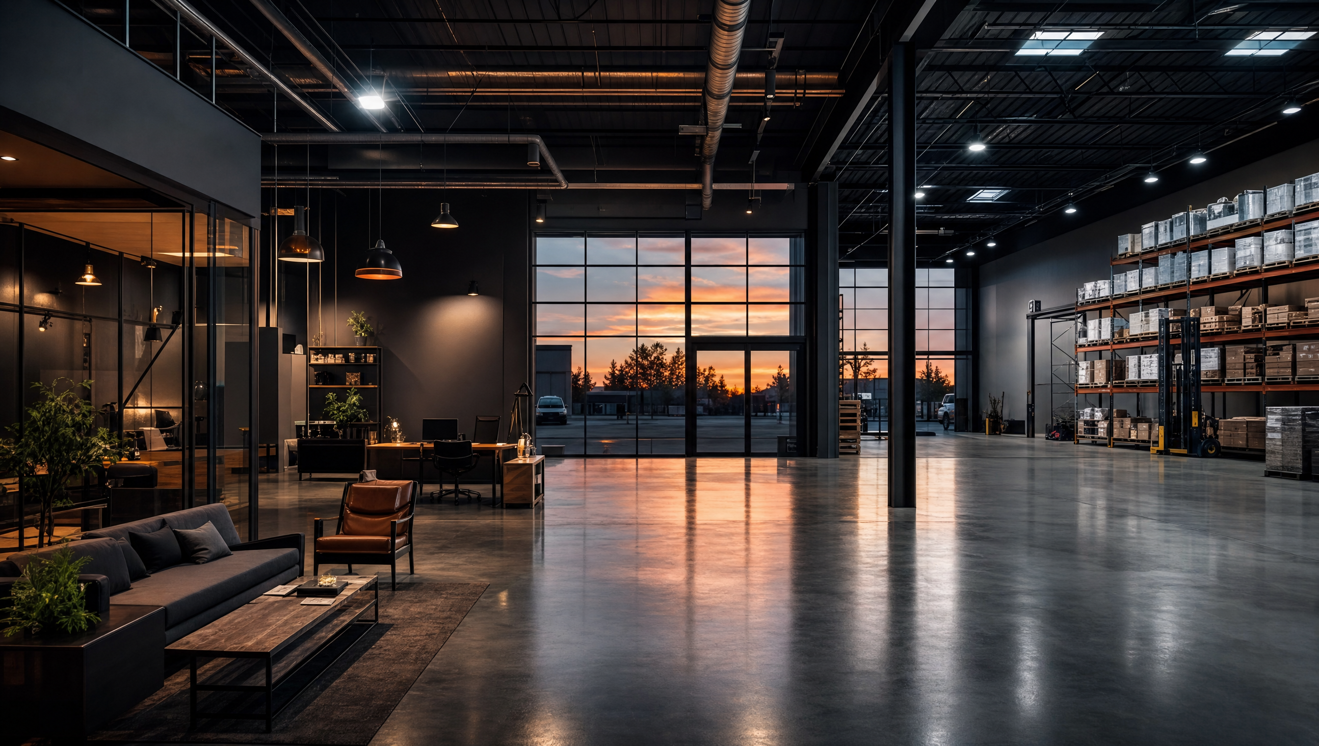 Leasing and vendor services office interior at Port San Antonio