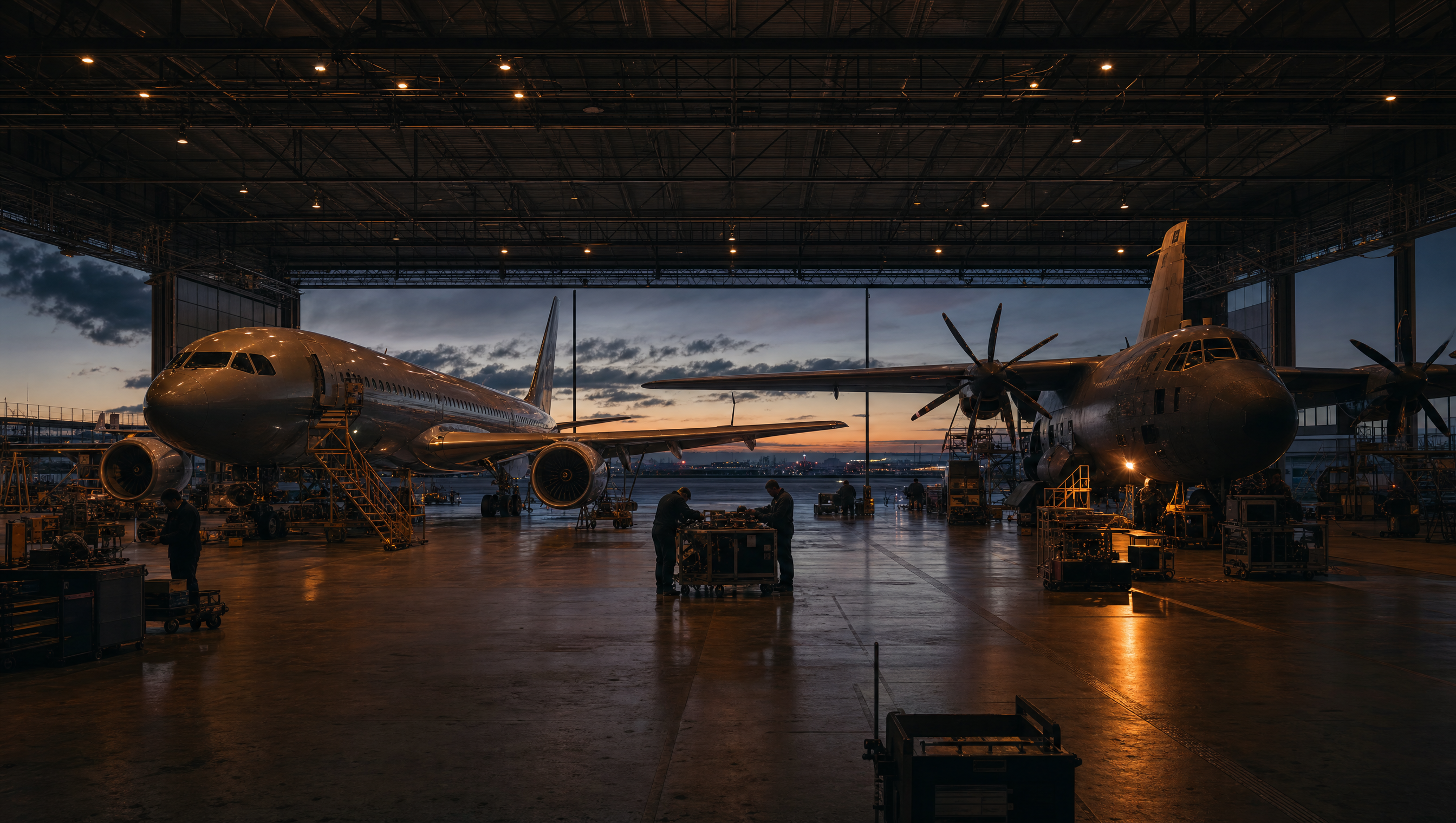 Aircraft hangar built to Department of Defense standards