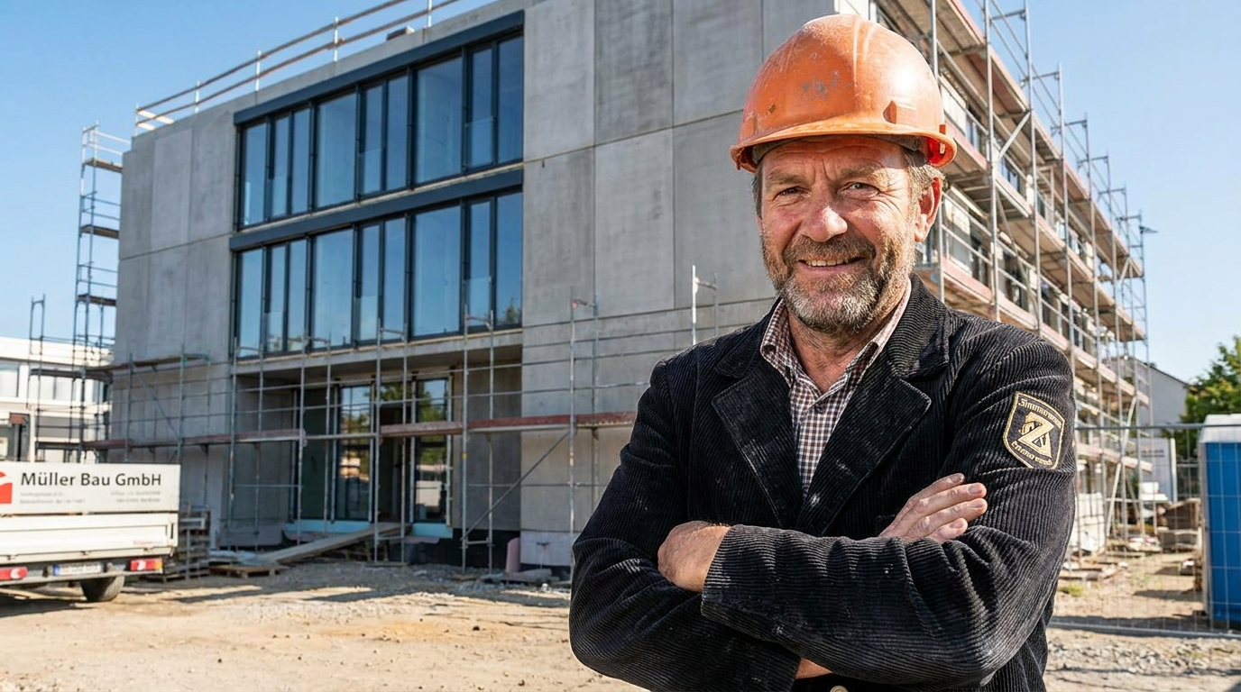 Handwerker auf Baustelle