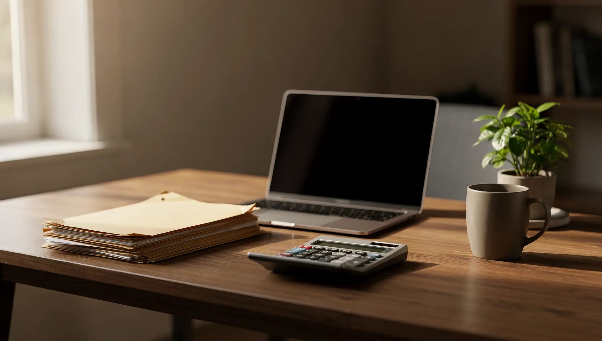 Organized home-office bookkeeping workspace serving Salem and Portland businesses