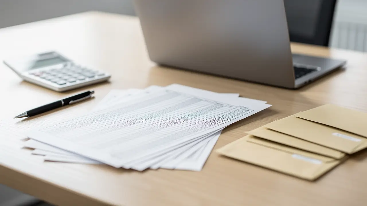 Clean desk representing small-business payroll administration