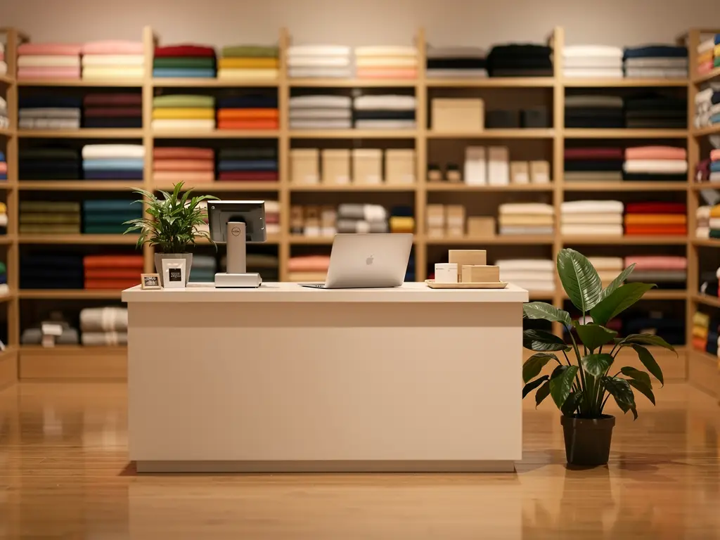 Interior of a small Oregon retail boutique