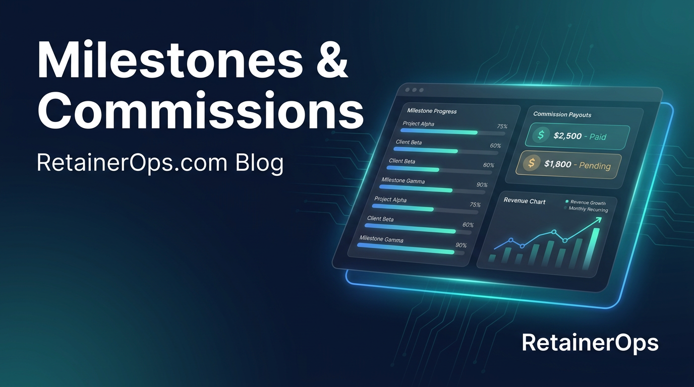 Milestones and Commissions in RetainerOps