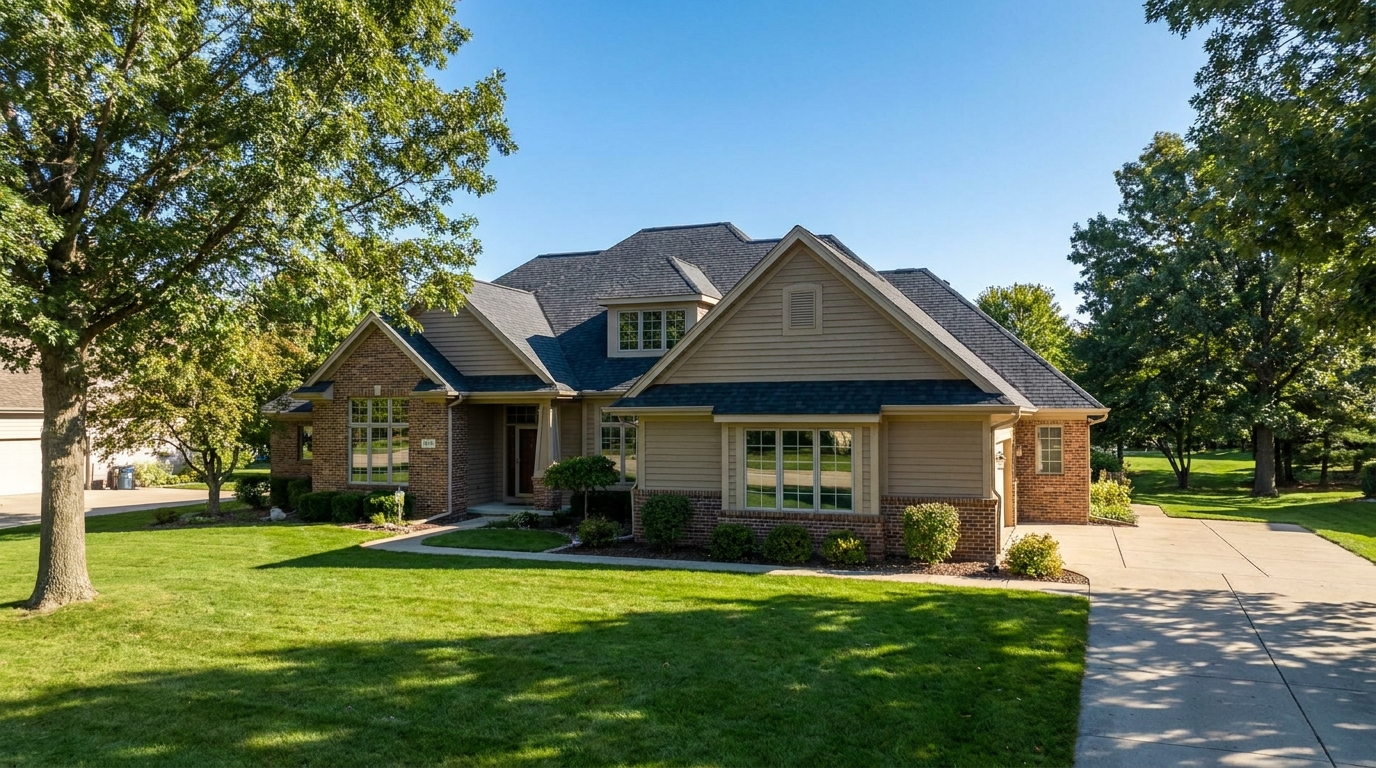 Newly roofed home