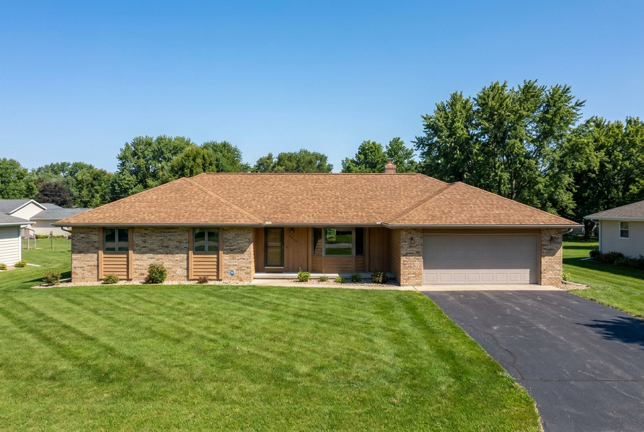 New roof ranch home