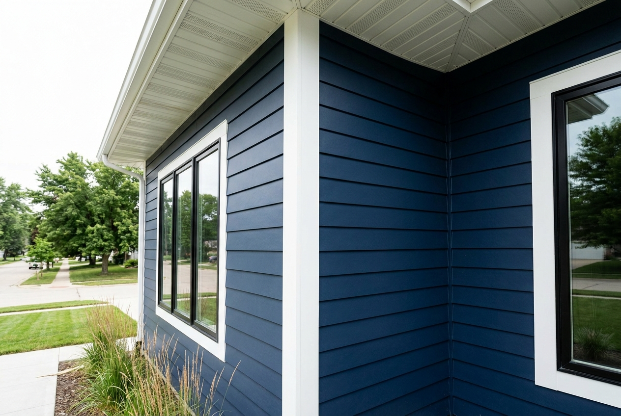 Newly sided home