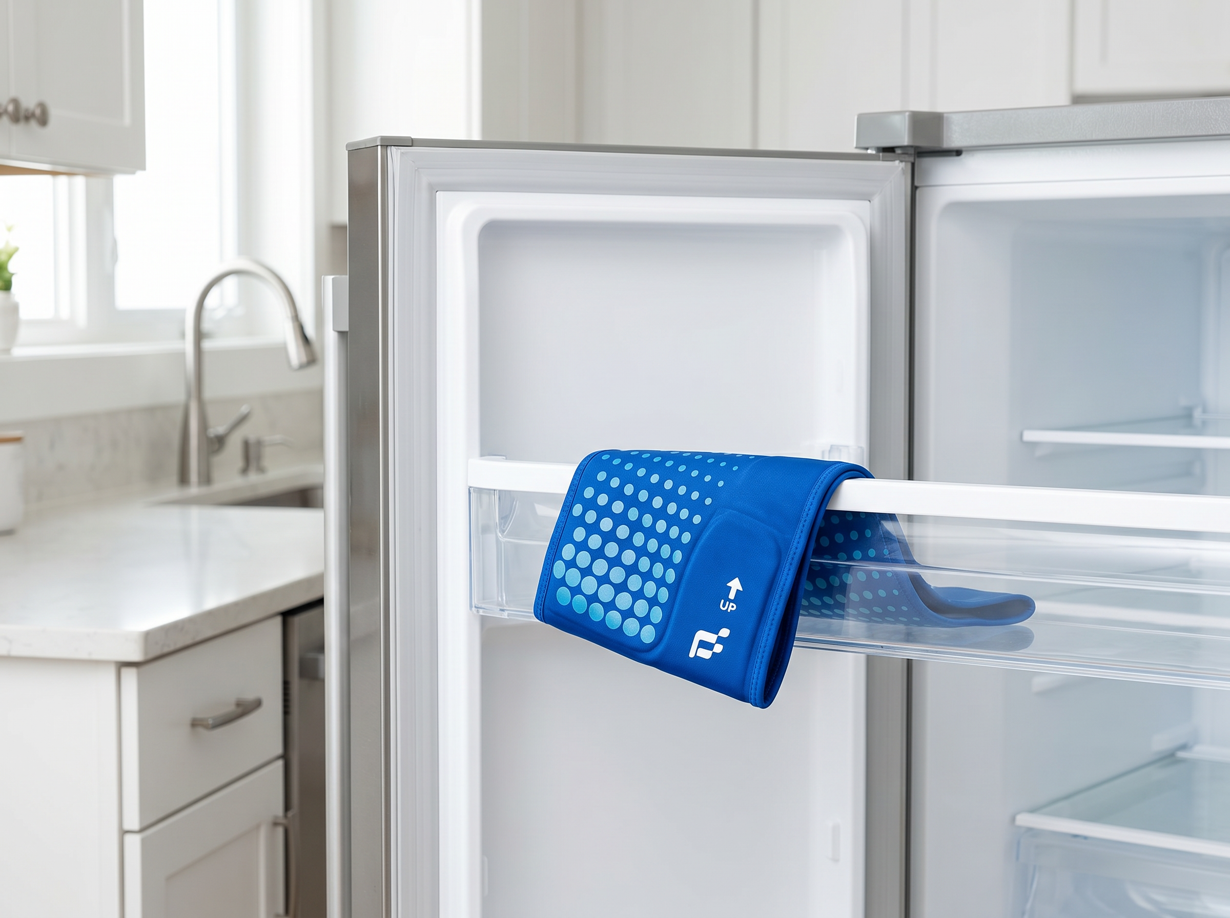 Kneutra ankle wrap ready in the freezer