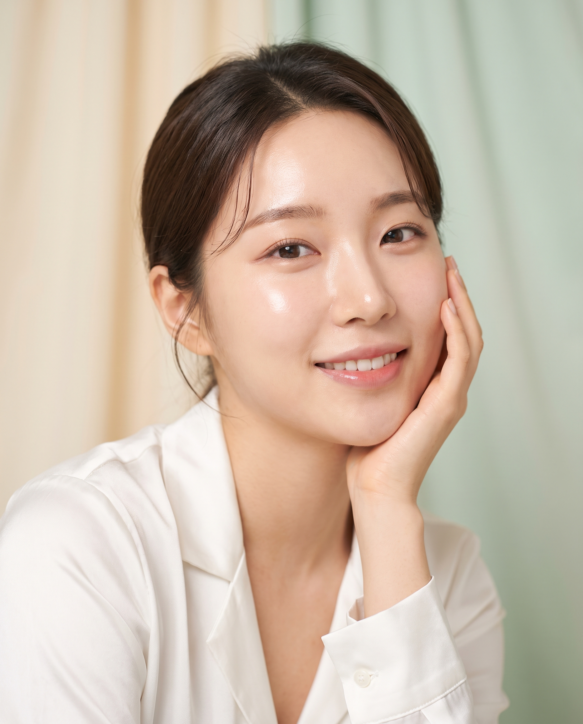 Radiant glass-skin glow
